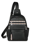 Large Sling Bag for Women (Pure Black)