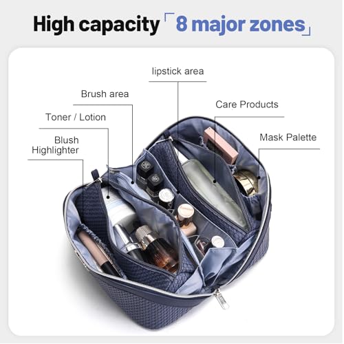 Travel Makeup Bags for Women (03-A-Blue)