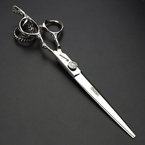 6/7-Inch Professional Hair Scissors Haircut Rose Pattern Hair Scissors Styling Tools Japanese Stainless Steel Scissor Set (7-in cutting scissors) (7-inch Cutting Scissors)