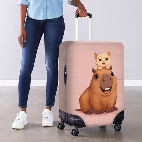 Cute Capybara with Cat (XL(for 30-32 inch luggage) / Cute Capybara with Cat)