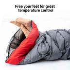 Sleeping Bag with Pillow (Gray / 86.6" x 31.5" Left Zipper)