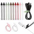 Silicone Cable Ties Cord Organizer (12pcs-multicolor)