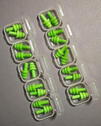 10 Pairs Noise Cancelling Ear Plugs (10 Pairs - Green)