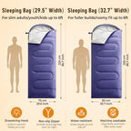 Sleeping Bag for Adults (Purple / 87"x29.5")