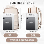 Large Travel Backpack For Women Men (30l / Beige Brown)