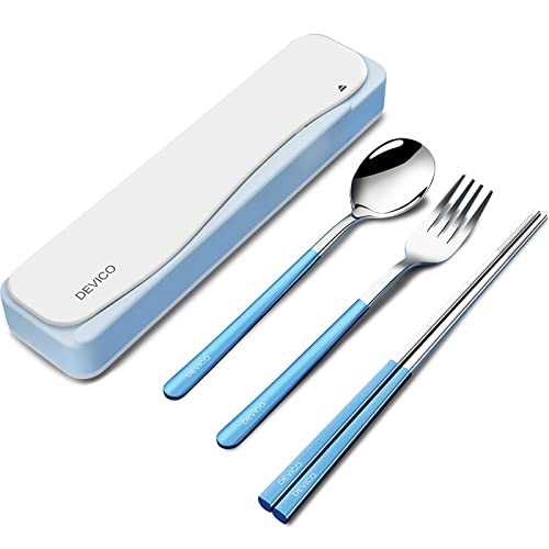 Travel Utensils with Case (Blue)