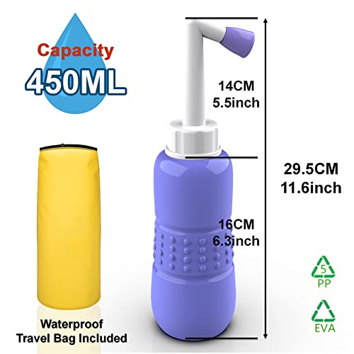 2 PCS Portable Bidet for Toilet (450ml Blue X 2pcs 【hot Sales!】)