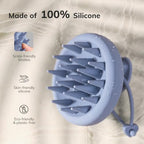 Silicone Scalp Massager Shampoo Brush (Gray Blue)
