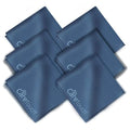 Microfiber Glasses Cleaning Cloth 6 Pack (6 Count / Navy)