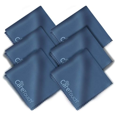 Microfiber Glasses Cleaning Cloth 6 Pack (6 Count / Navy)