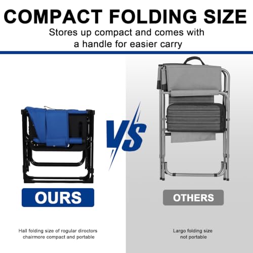 2 Pack Folding Director Chair for Outdoor (Blue)