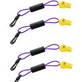 Whistle with Lanyard Safety Boat Whistle (Black, Yellow and Purple)