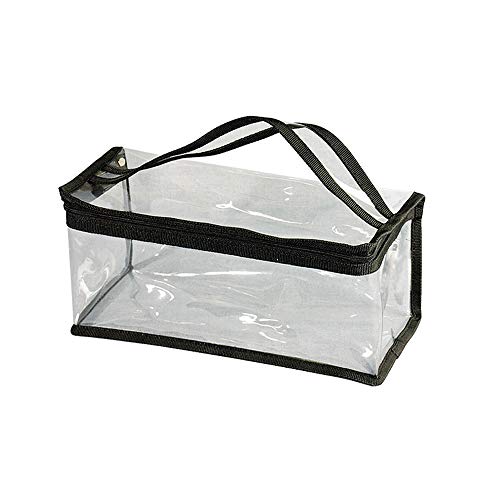 Small Rectangular Clear PVC Makeup Bag Make Up Artist Tool Organizer Pouch Bag Transparent Vinyl Cosmetic Bag Actor Bag with Handle