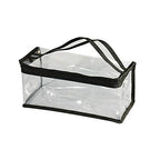 Small Rectangular Clear PVC Makeup Bag Make Up Artist Tool Organizer Pouch Bag Transparent Vinyl Cosmetic Bag Actor Bag with Handle