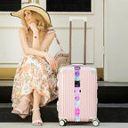 Luggage Straps for Suitcases TSA Approved (Blue Marble)