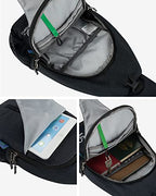 Crossbody Sling Backpack Sling Bag Travel Hiking Daypack (Pure Black(other Style) / Small)