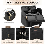 Wig Storage Bag Holds 3 Wigs Hair Tools Travel Bag Full (Black / 12.6*11.02*11.61inch)