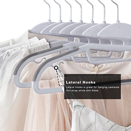 Plastic Hangers 100 Pack with Non (Gray / 100 pack)