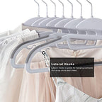 Plastic Hangers 100 Pack with Non (Gray / 100 pack)