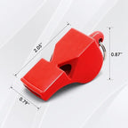 50 Pack Emergency Whistles with Lanyard Red Safety Whistle for Lifeguard Outdoor Emergency Camping Hiking Boating Loud Signaling Whistles
