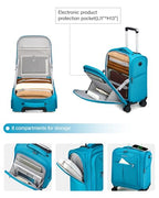 Underseat Carry On Luggage with Wheels (Caribbean Blue / 16-Inch)