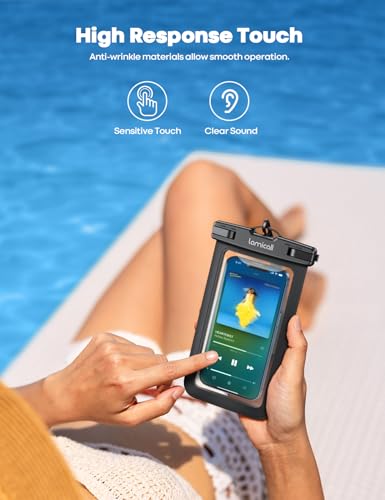 Waterproof Phone Pouch (Black & Black 7")