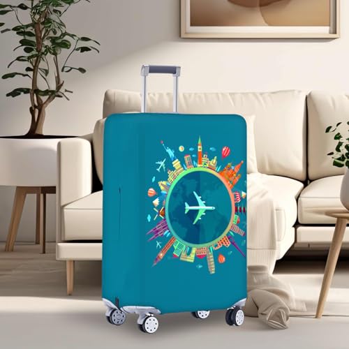 Travelkin Suitcase Covers For Luggage Tsa Approved Luggage Covers Protector (Dreaming Blue / XL)