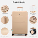 Expandable Large Checked Luggage (Cuba Sand / 28 Inch EXT)