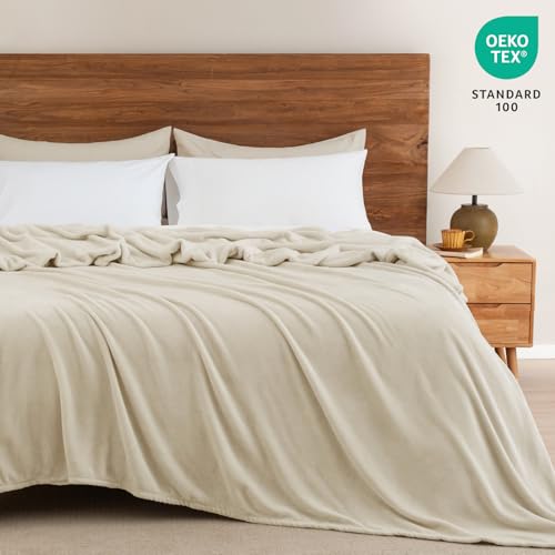 Fleece Blanket Twin Size 66"x90" (Oak / Twin(66" X 90"))