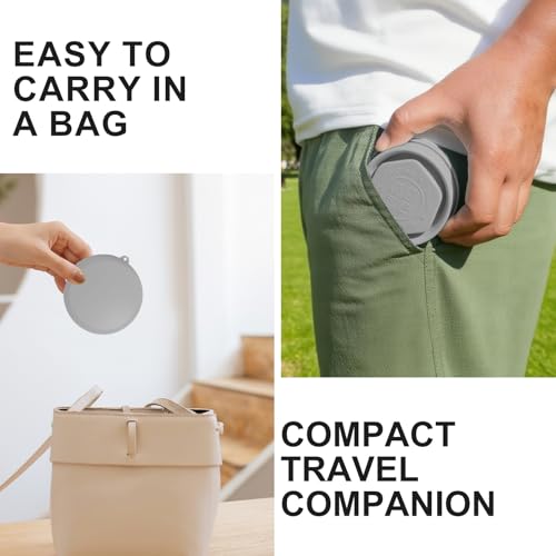 Collapsible Cup with Lid (Elegant Gray)