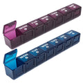2 Pack Weekly Large Pill Organizer (Blue-purple)