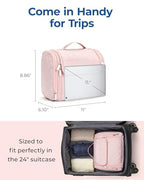 Makeup Bag for Women with Hanging Hook (Pink / Large)