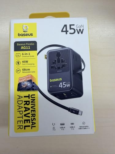 45W European Travel Plug Adapter (45W / Black)