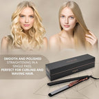 C3 Hair Straightener Flat Iron Professional for Hair Titanium Plates Control Temperature Women (Black Copper Soft Touch)
