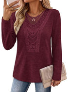 Oversized Sweaters for Women Business Casual Outfits Work Blouses Red 3XL (3X-Large / Dark Red)