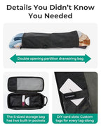 14 Set Compression Packing Cubes for Travel Essentials (Dark Black / Set of 14)