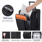 Softside Expandable Carry On Luggage 22x14x9 Airline Approved (Black / Carry on （20in）)