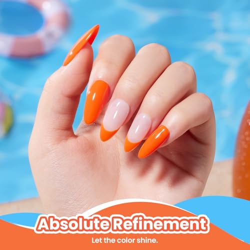 beetles Orange Gel Polish (M - Coral Orange | Citrus Pop)