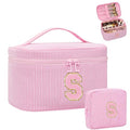 Initial Makeup Bags for Women (Pink 2 / S)