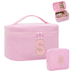 Initial Makeup Bags for Women (Pink 2 / S)