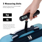 Luggage Scale Travel Digital Suitcase Weight Scale Portable 110lb (Classic Black)