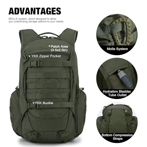 35L Tactical Backpack for Men (Range Green)