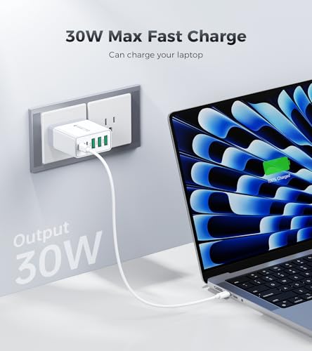 2 Pack] 60W USB C Wall Charger (Updated White)