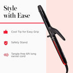 SmoothStay 1" Coconut Oil Infused Curling Iron (Black / 1 Inch CURLING IRON)