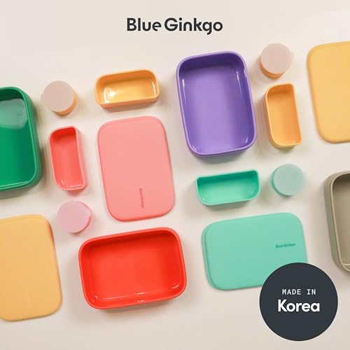 Bento Style Silicone Lunch Box Set (Coral)