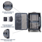 Platinum Elite Checked Luggage Spinner (Checked-Large 29-Inch / Vintage Grey)