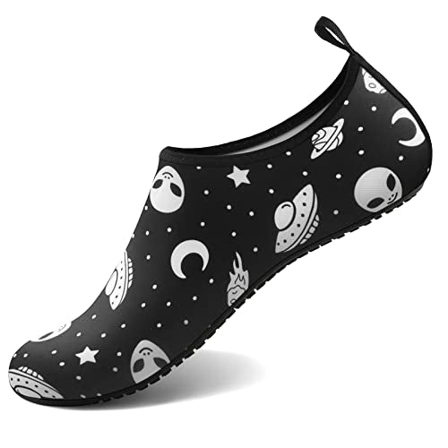 Water Shoes for Women Men Quick (5-6 Women/4-5 Men / Planet Alien Black)