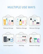 TSA Approved Clear Toiletry Bag for Travel (Y-Mint Green Stripe)