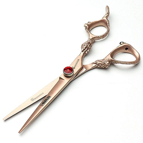 7/8/9 inch hair scissors salon hairdresser and thinning(Rose Gold) (Rose Gold)