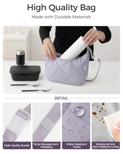 Lunch Bag Lunch Tote for Women (Purple)